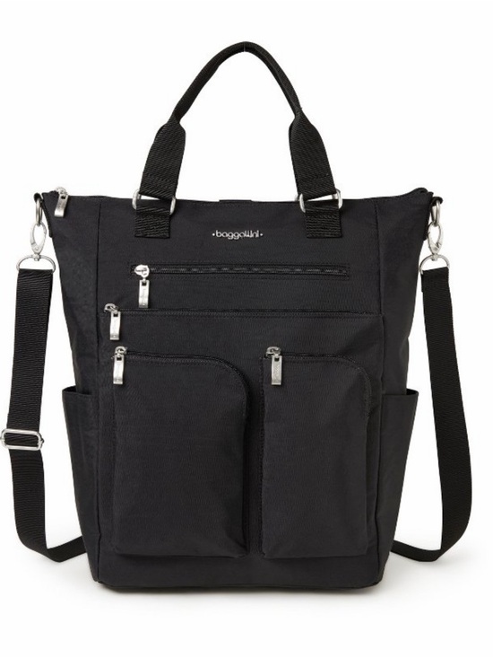 Baggallini Handbags - Baggallini All Set 3-in-1 Tote Backpack Crossbody Travel Bag Black Sand Luggage⁠